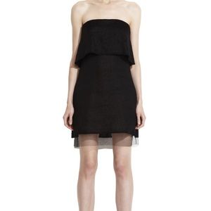 BCBGMaxAzria Runway Sigrid Tiered Dress Black Sz 4